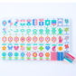 Crystal Prism Blue | Mahjong with Bold Angles and Vibrant Vibes | 1.25" x 0.9" x 0.7"