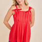 Scarlet Ribbon Pleated Sleeveless Top