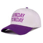 Sunday Funday Two Tone Canvas Cotton Cap  Zenana Consgt.