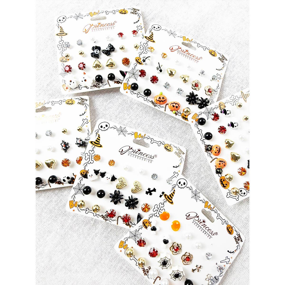 12 Pairs Halloween Theme Post Earring Set