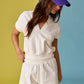 PX8760 V Neck Short Sleeve Top and Short Set