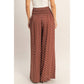 Polka Dot Elastic Wide-Leg Pants