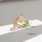18K STAINLESS STEEL TARNISH FREE FLORAL RINGS | 40R104