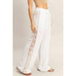 Lace Trim Wide Leg Pants
