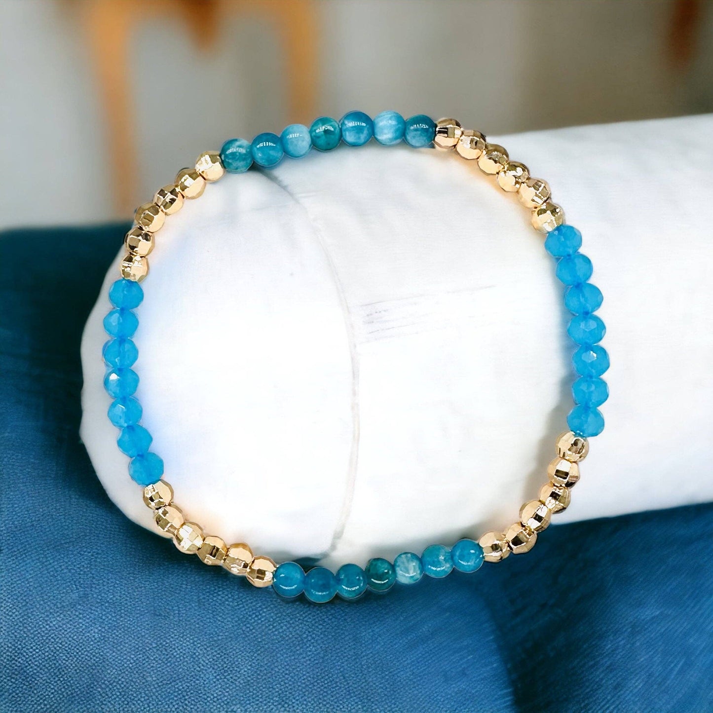 Shades of Blue Crystal BYOB Bracelet Stack