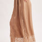 SATIN LACE TRIMMED DRAWSTRING PALAZZO PANTS