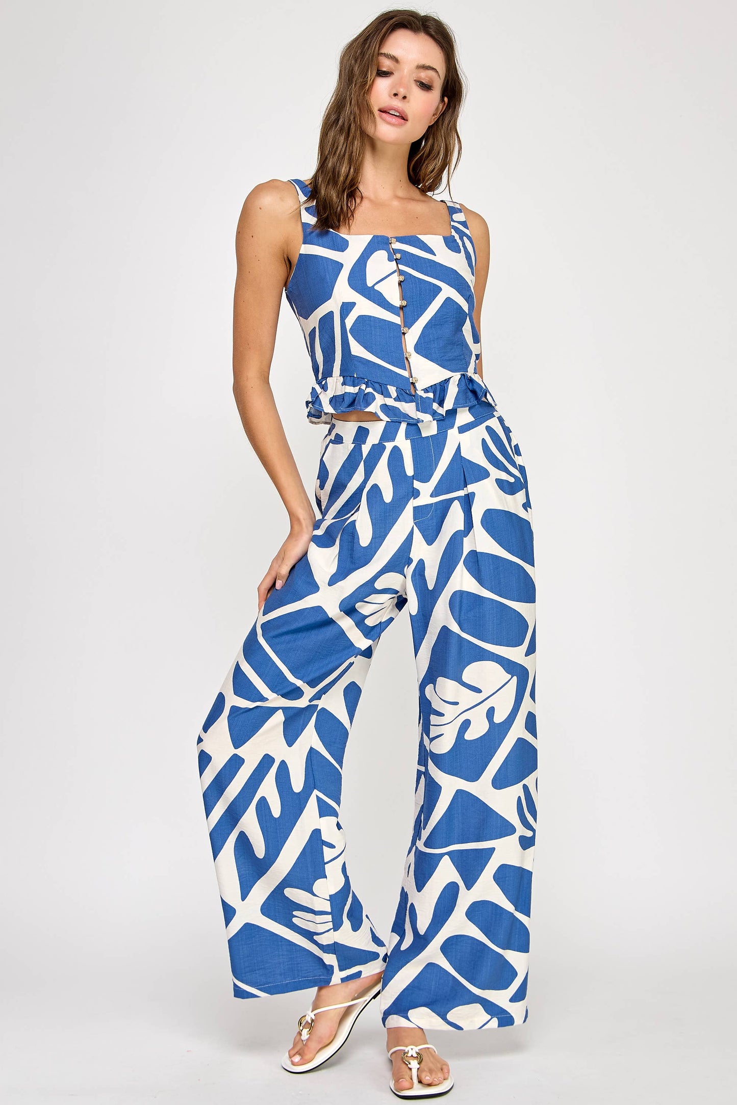 Woman's Floral two piece matching set