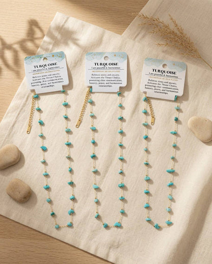 Dainty Crystal Chip Necklace 18K Gold Plated, Waterproof