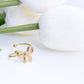 18K Gold PVD Stainless Steel Adjustable Bow Ring
