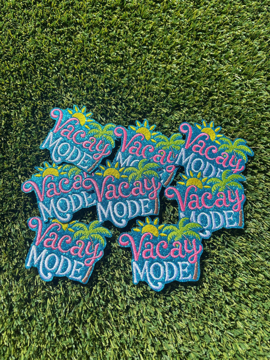 Trendy Vacay Mode Glitter Patch
