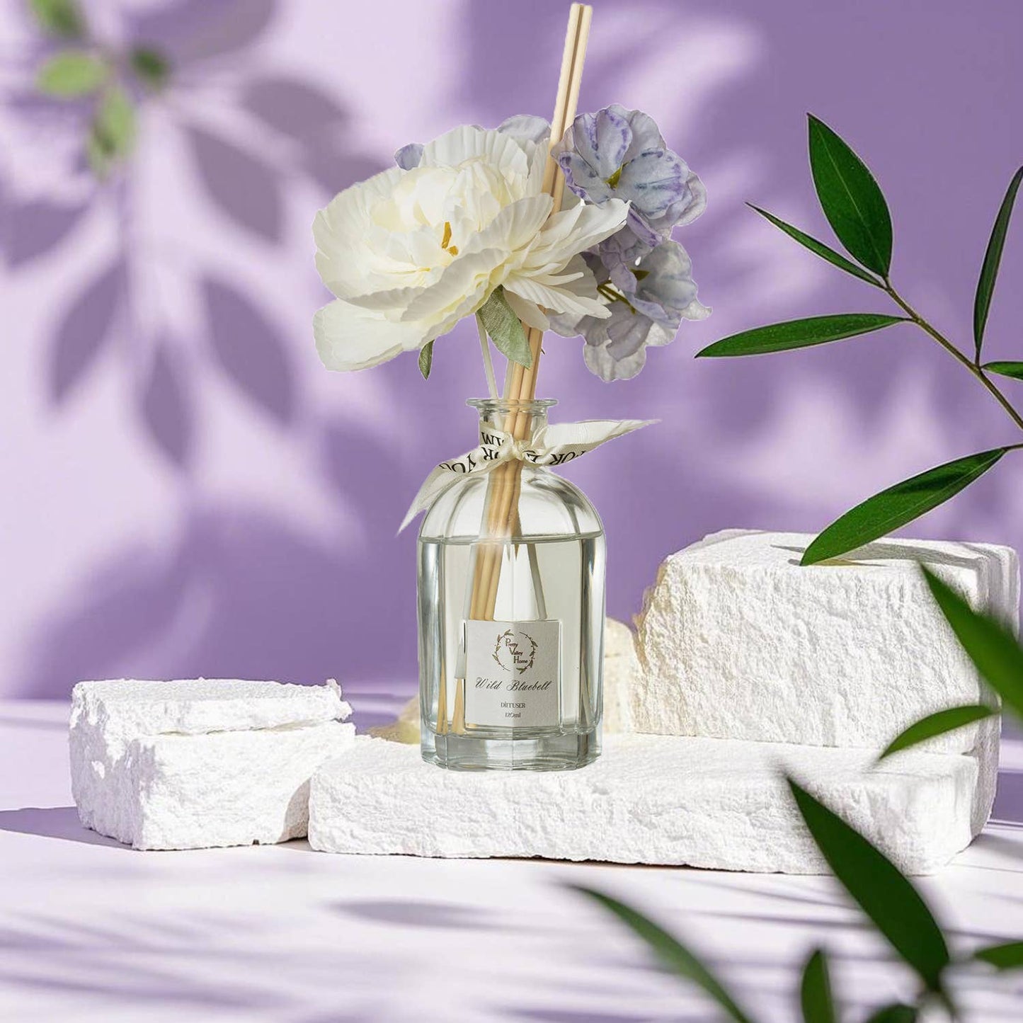 120Ml / 4.05 FL Oz Reed Diffuser Sets Faux Flowers