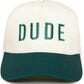 Kids/Baby Two Tone Vintage Cap - Dude (Green/Beige)