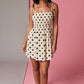 PD19326 Polka Dot Smocked Mini Dress