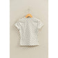 Polka Dot Short Sleeve Crew Neck Top
