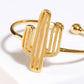 Gold Dipped Delicate Adjustable Cactus Ring
