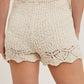 OPEN KNIT SWEATER PULLOVER & SHORTS SET