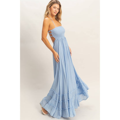 Smocked Halter Maxi Dress
