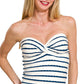 Viscose striped sweater tube top