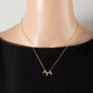18K Gold Dipped 3 Cross Pendant Necklace