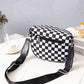 `.Double Zip Crescent Sling Bum Bag