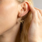 18K Gold PVD Stainless Steel Rhinestone Bow Charm
