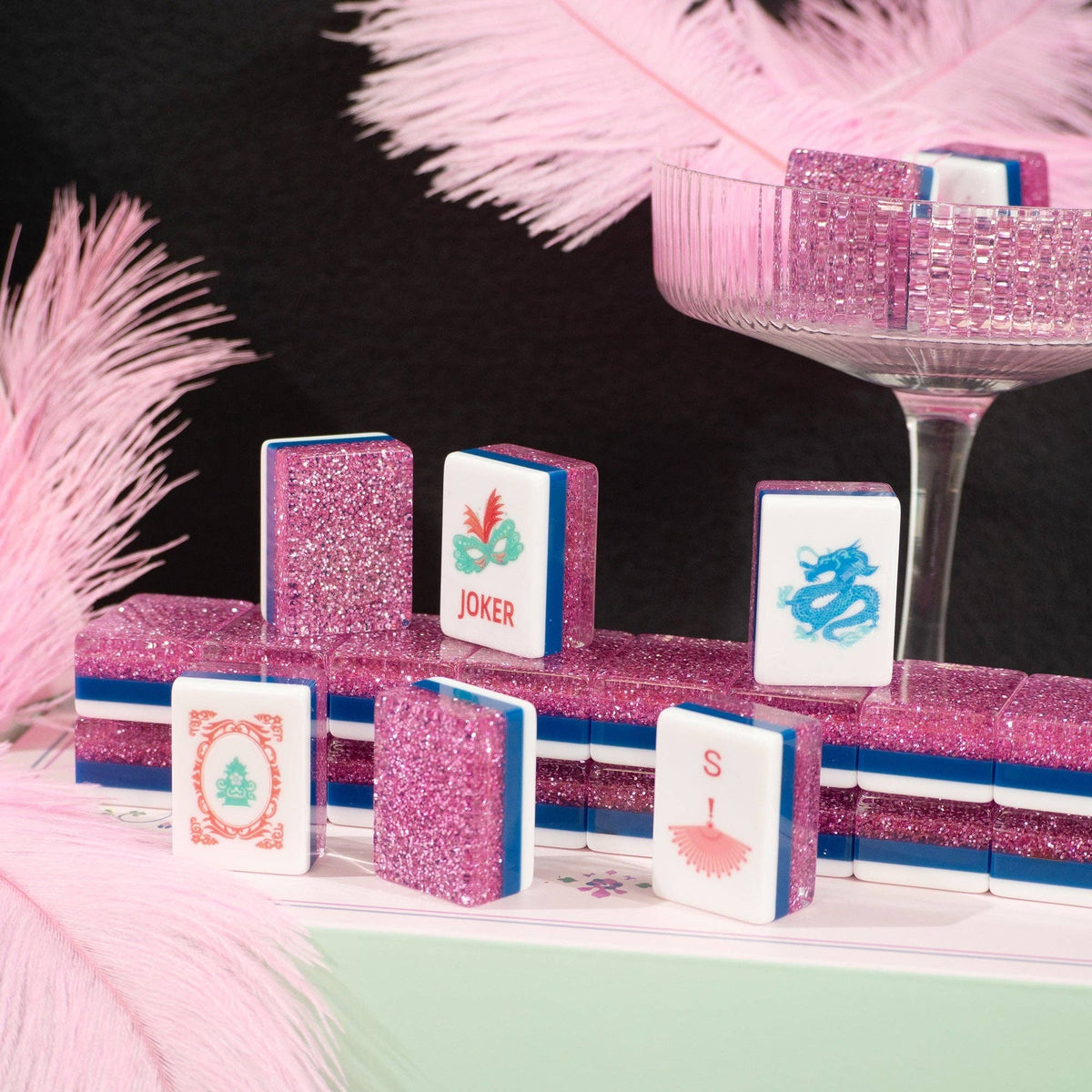 Jade Bloom Mahjong Set - Pink Stardust 06-02