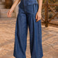 Dual-Style Wide-Leg and Cinched Jogger Denim Pants