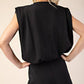 Round Neck Pleated Top