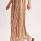 SATIN LACE TRIMMED DRAWSTRING PALAZZO PANTS