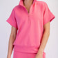 MODAL SCUBA QUARTER ZIP SHORT SLEEVE TOP