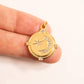 18K Gold PVD Stainless Steel Stone Moon And Star Pendant