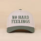 No Hard Feelings Two Tone Canvas Cotton Cap