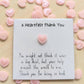Mini Gratitude Card with Heart Figurine - Appreciation Gift