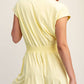 BUTTER SHORT SLEEVE QUARTER ZIP ROMPER