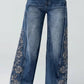 HIGH RISE WIDE LEG WITH LASER PRINT