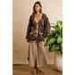 FRENCH TERRY OUT SEAM DETAIL TULIP HEM PANTS