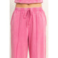 Mineral Washed Sleeveless Top & Wide Leg Pants Set