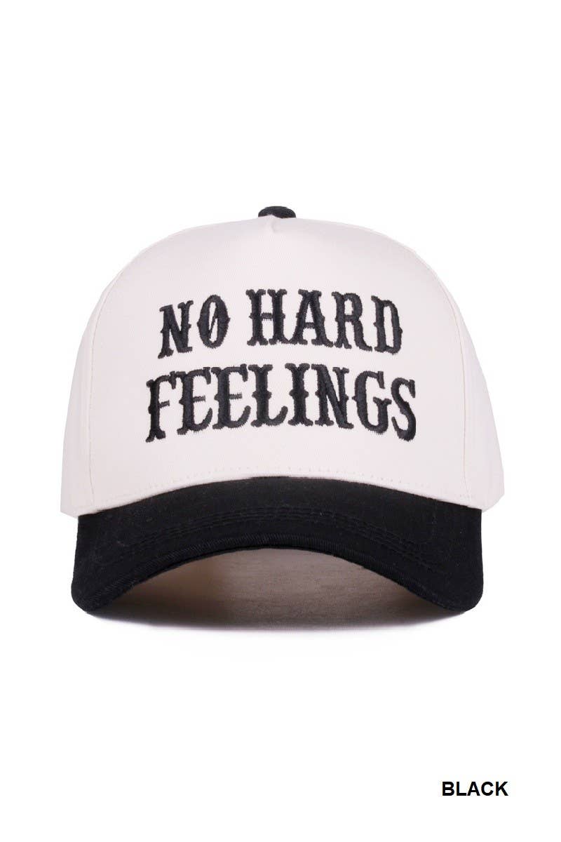 No Hard Feelings Two Tone Canvas Cotton Cap