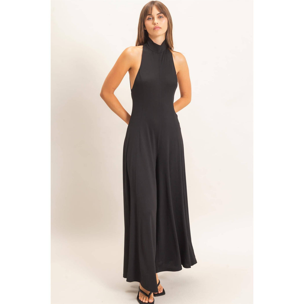 Sleeveless Halter Neck Jumpsuit
