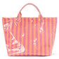 Large Striped Vinyl Tote Bags | 40P595