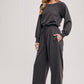 WIDE NECK OFF THE SHOULDER KNIT JUMPSUIT