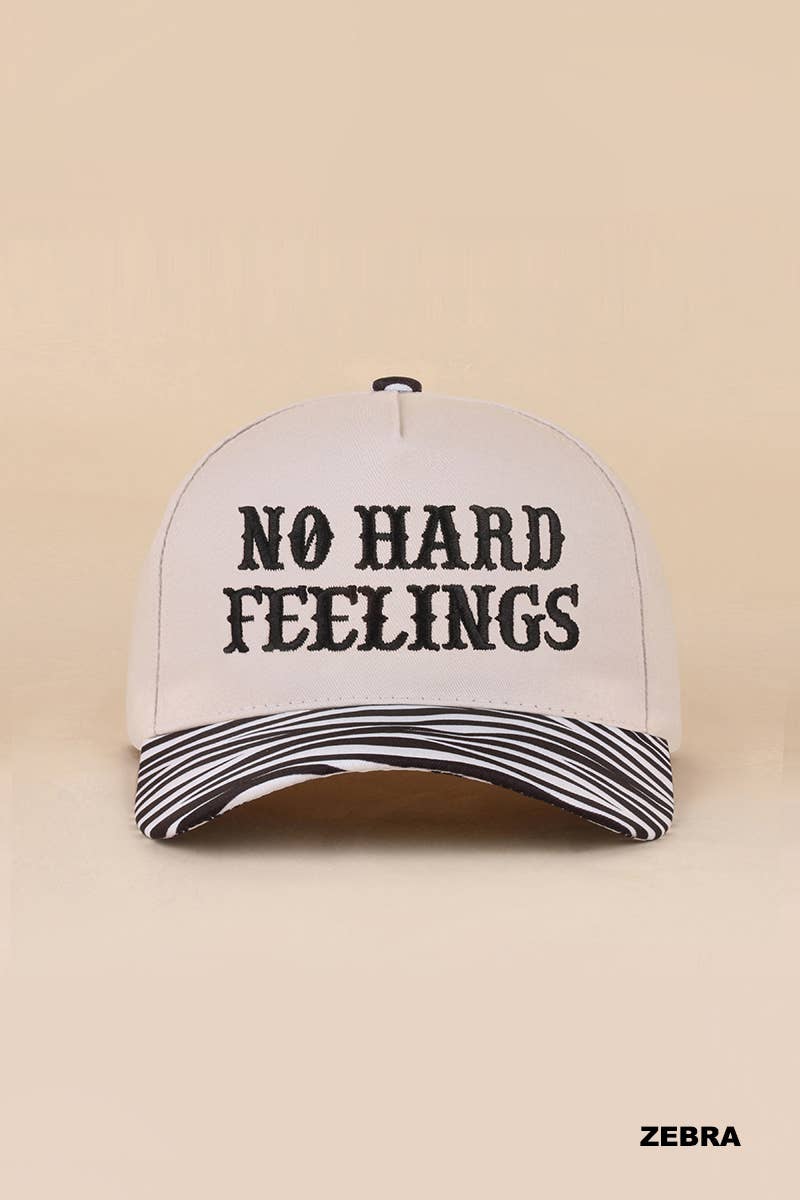No Hard Feelings Two Tone Canvas Cotton Cap