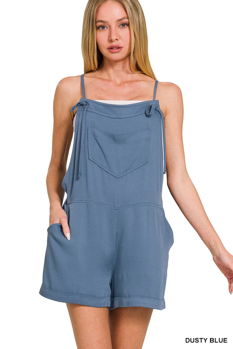 SI-26568 Knot Strap Romper w/ pockets