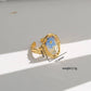 18K STAINLESS STEEL TARNISH FREE FLORAL RINGS | 40R104