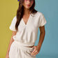 PX8760 V Neck Short Sleeve Top and Short Set