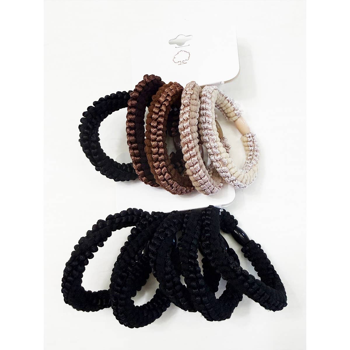 Brown Tone Multi Design Hair Ties