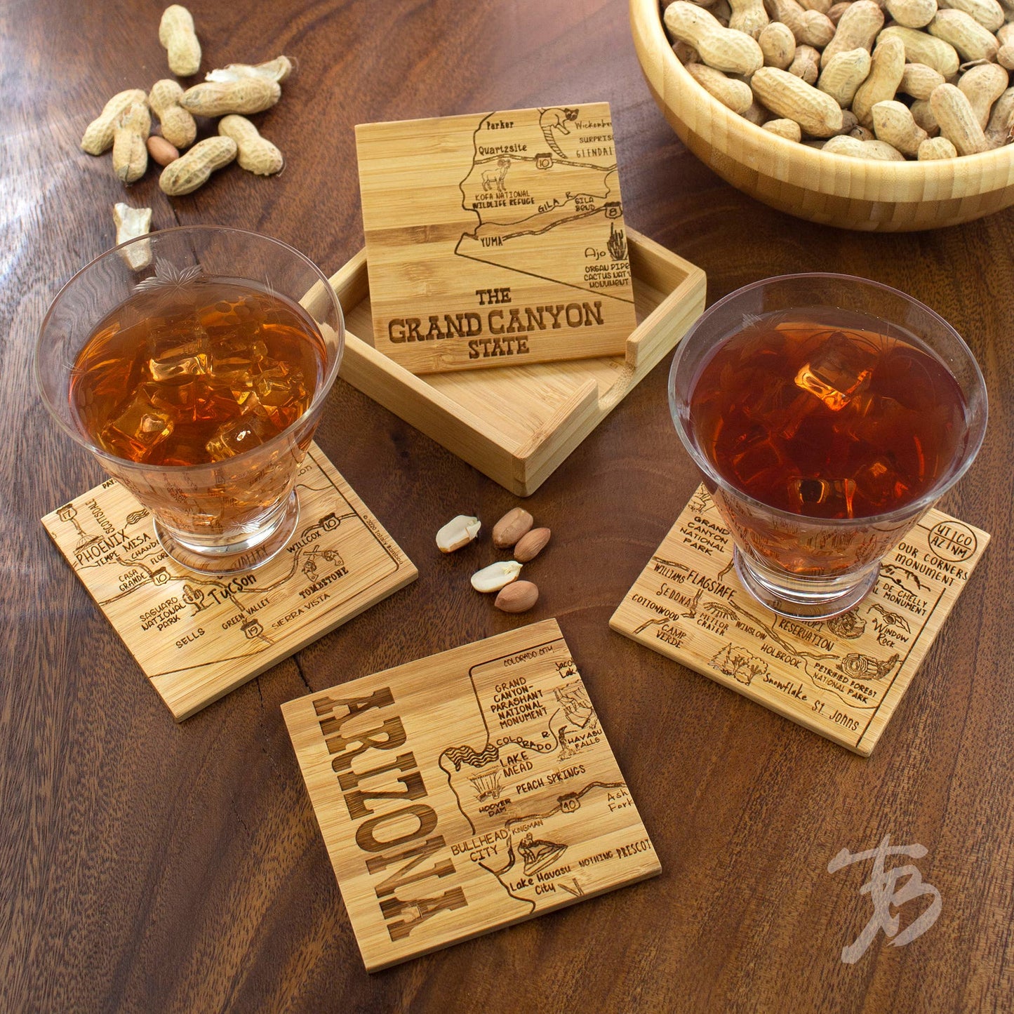 Arizona Puzzle 4-Pc. Coaster Set with Case