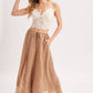SATIN LACE TRIMMED DRAWSTRING PALAZZO PANTS