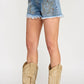 S8034M-HIGH RISE WESTERN EMBROIDERY SHORTS WITH STUDS