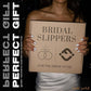 Open-Toe Fuzzy Bridal Slippers - Bride